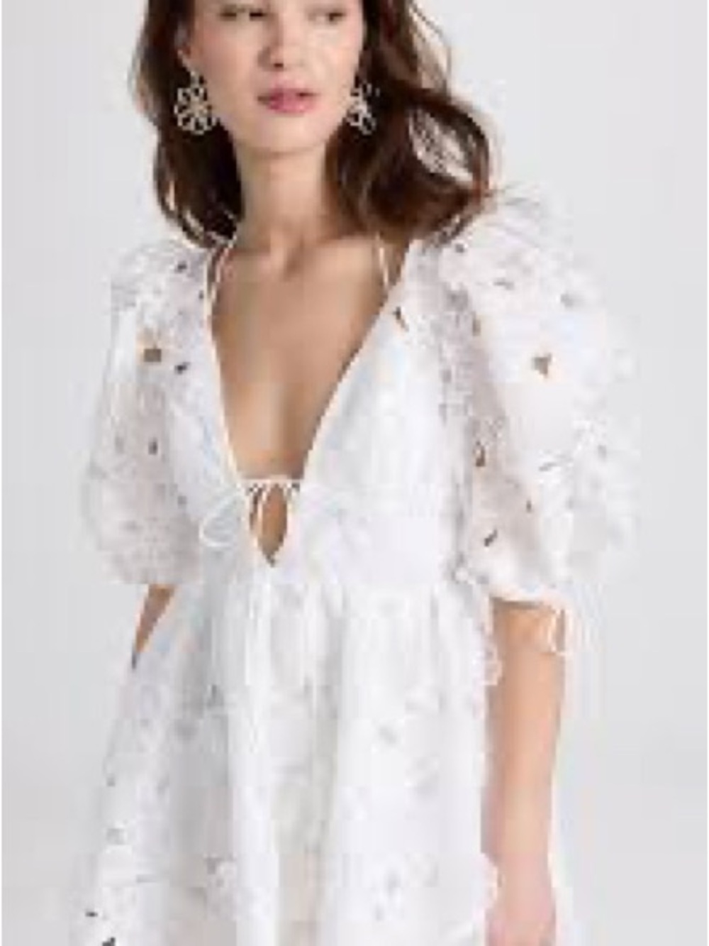 For Love & Lemons White Eyelet Mini Dress